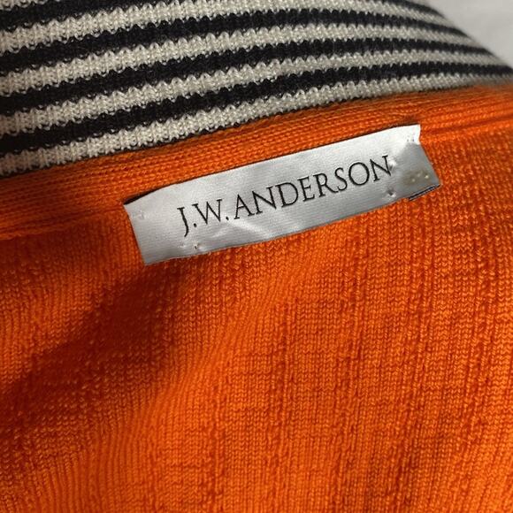 J.W. Anderson Virgin Wool asymmetric sweater zip front striped long sleeve - Picture 7 of 8